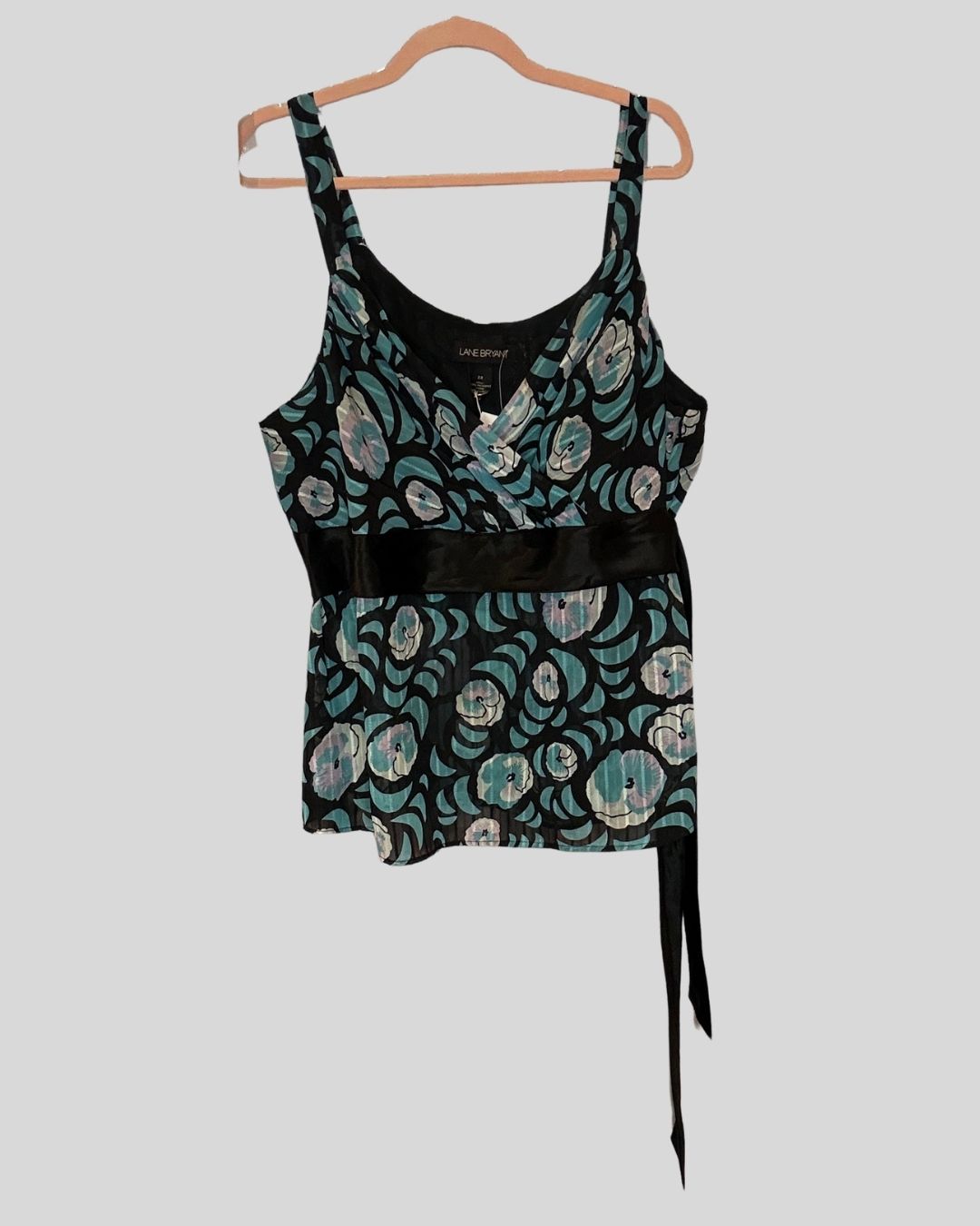 VINTAGE Lane Bryant Blue Floral Tank (22)