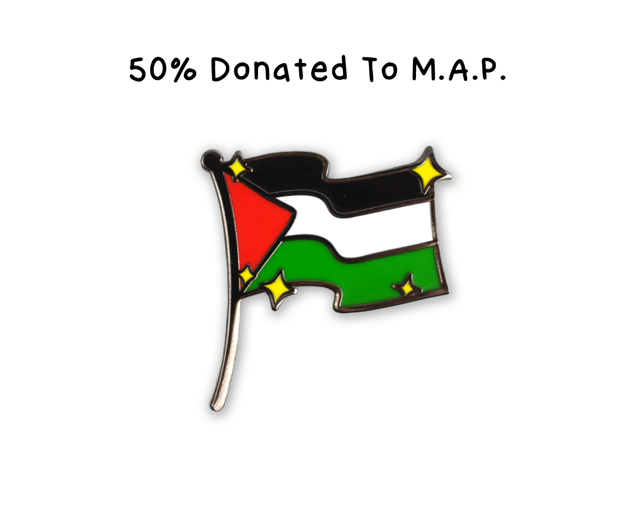 Hard Enamel Palestine Flag