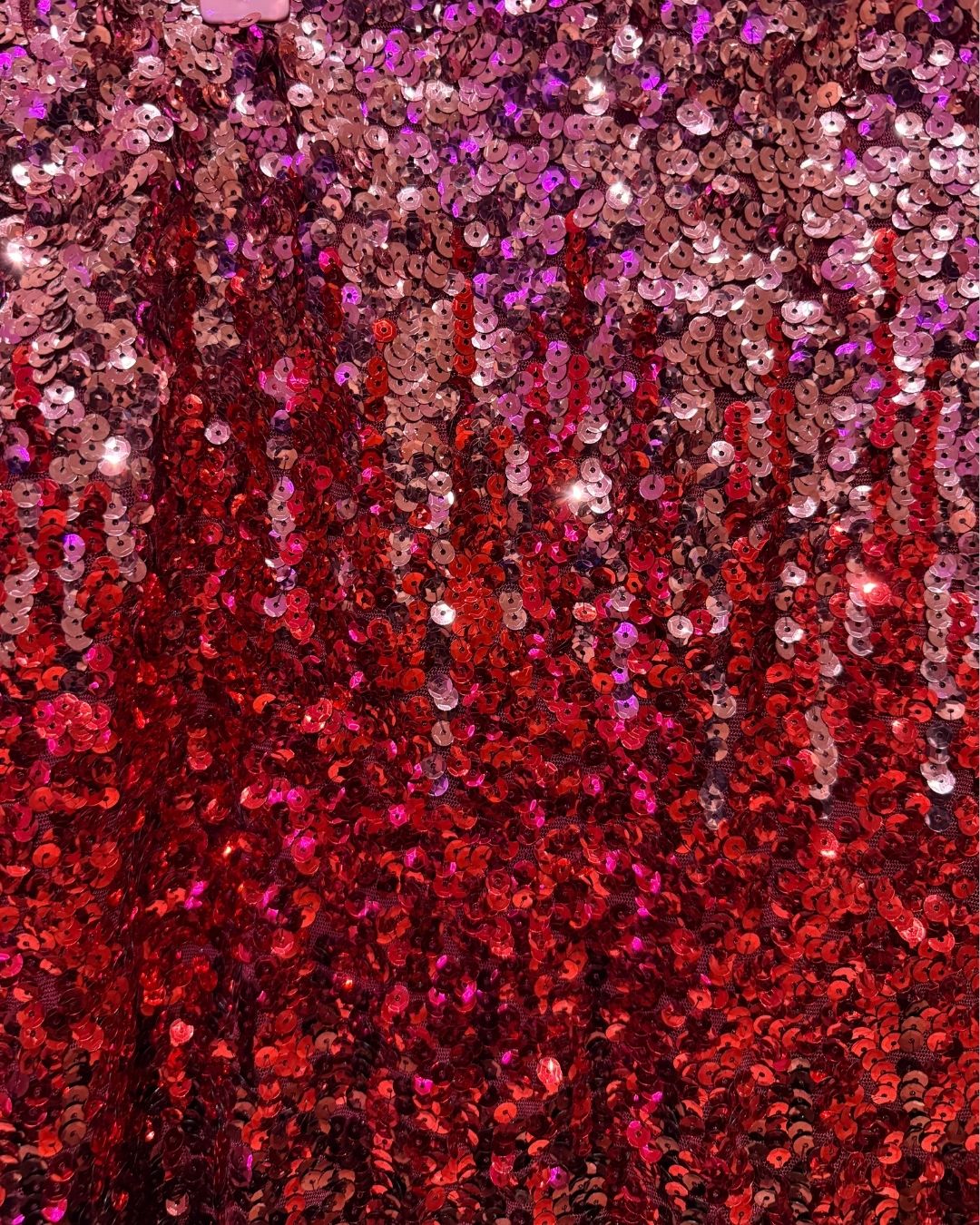 Maner Red Pink Sequin Mini Skirt (XXL)