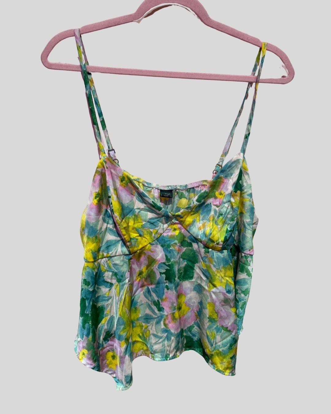 Wild Fable pink green paint streak tank (XXL)