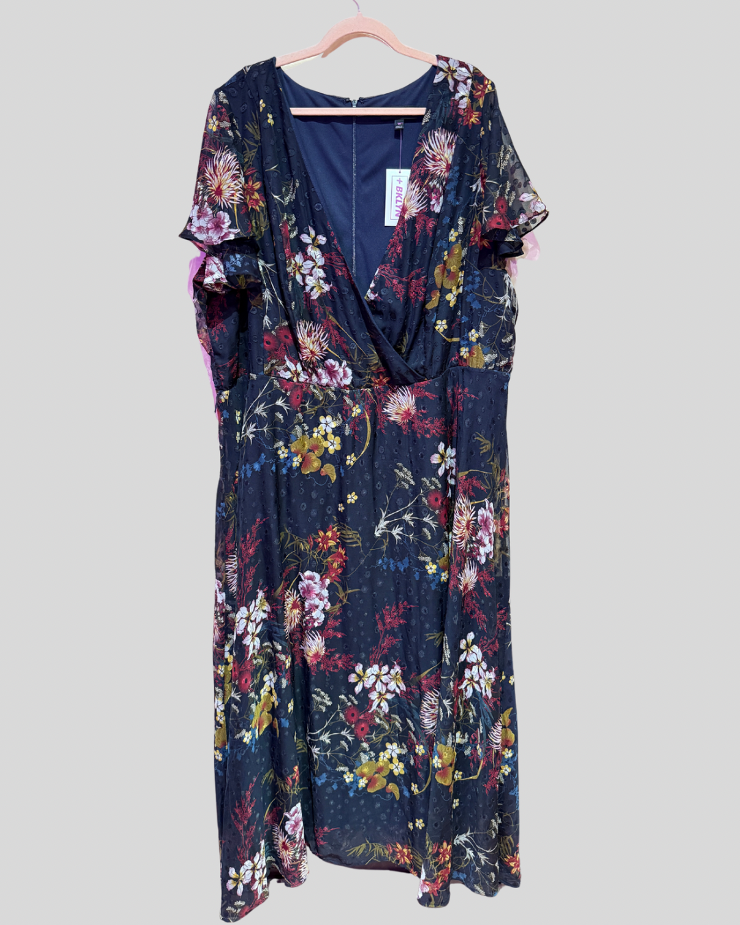 Lane Bryant Navy Romantic Floral Dress (28)