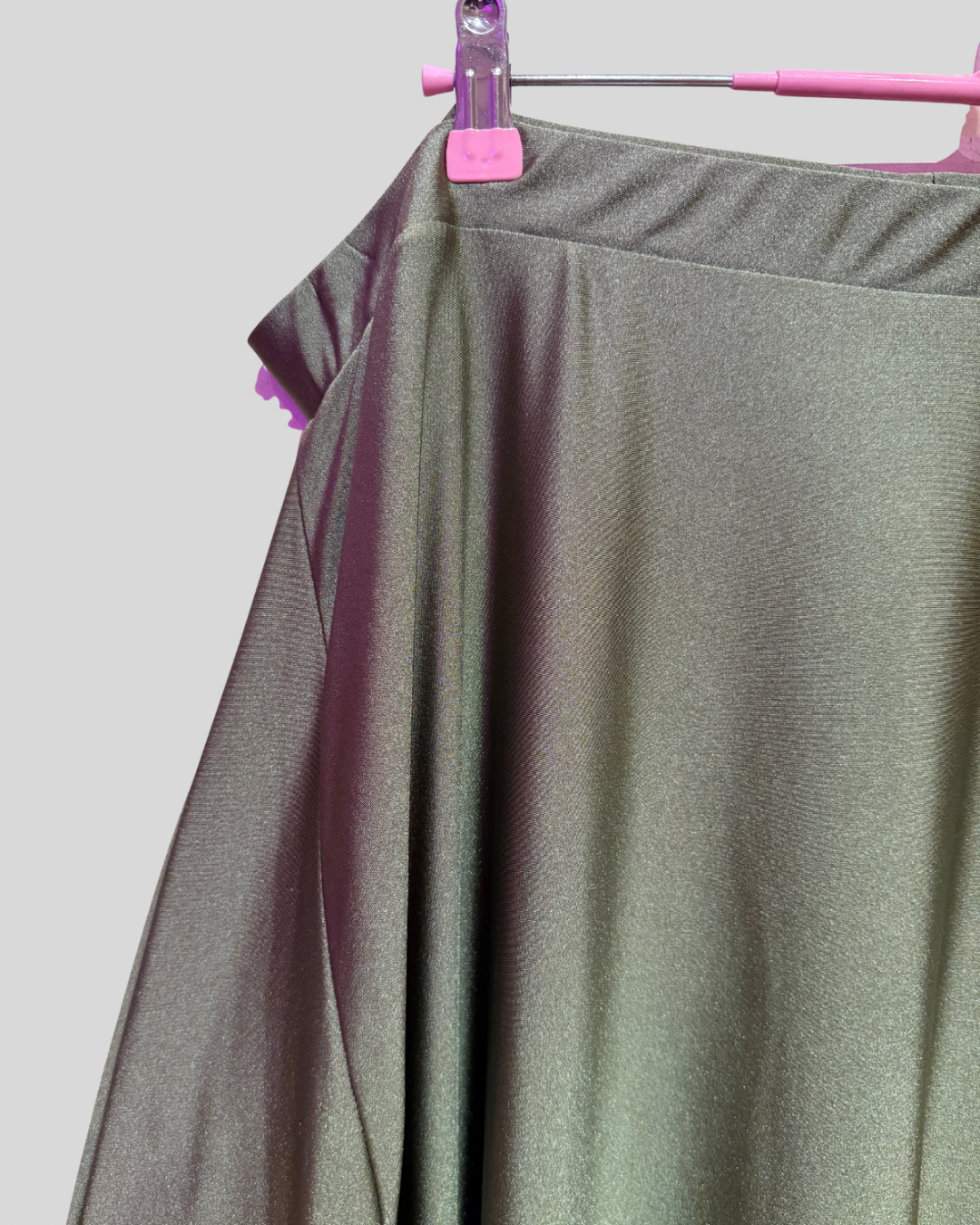 Elhoffer Olive Slinky Maxi Skirt With Pockets (3X)