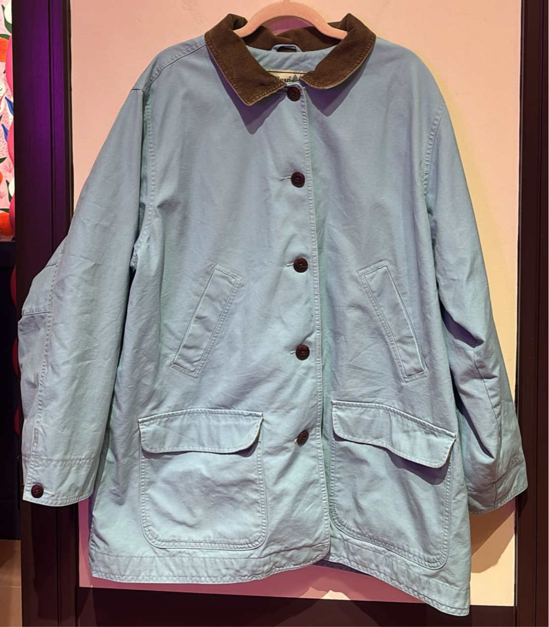 LL Bean Powder Blue Barn Jacket (fits 1X/2X)