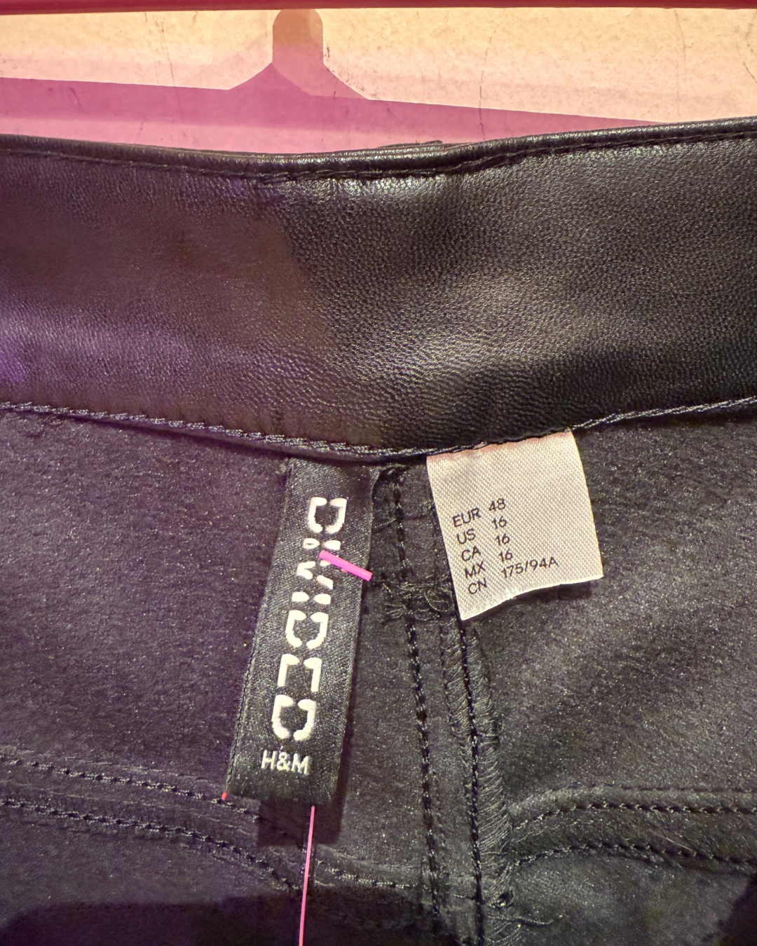 Divided Black Faux Leather Pants (16)