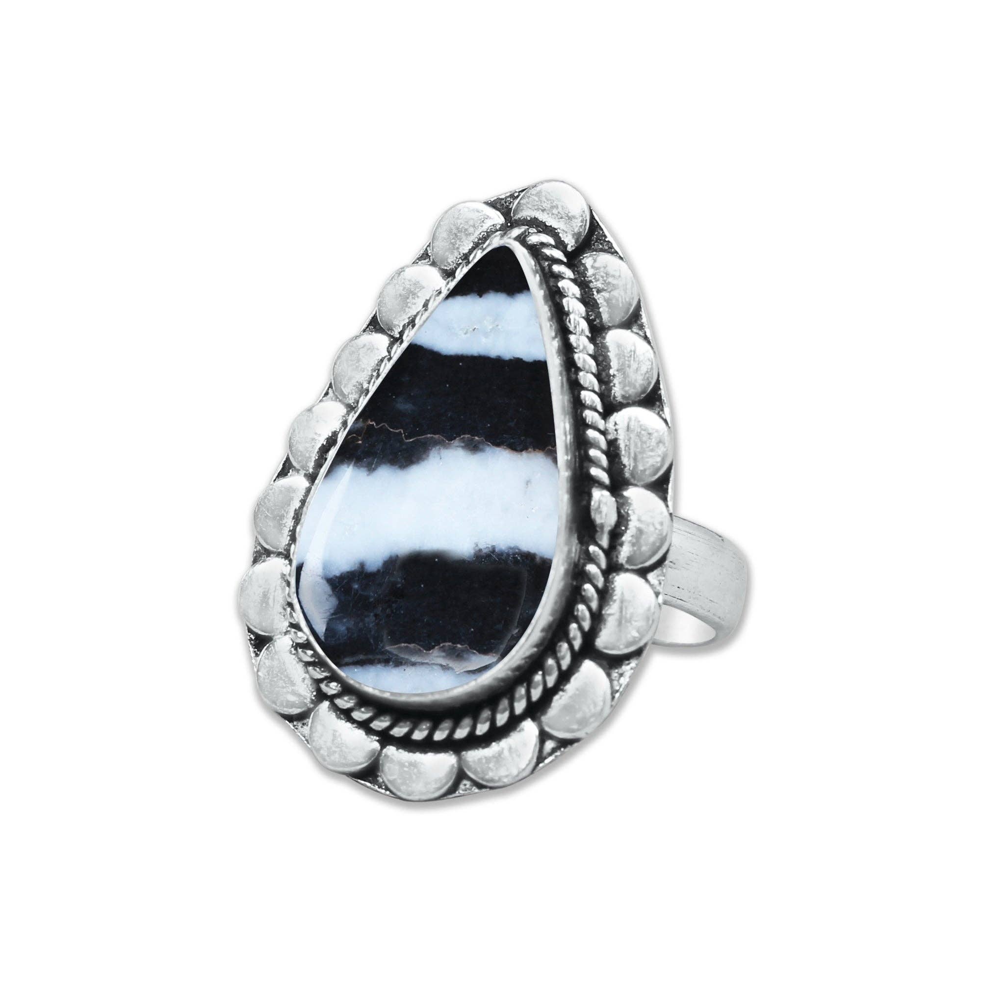 Buffalo Turquoise Rings – Handmade, Silver-Plated, Boho Style: 10 Rings