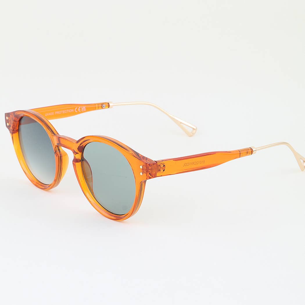 Double Bolted Pillar Round Sunglasses: MIX