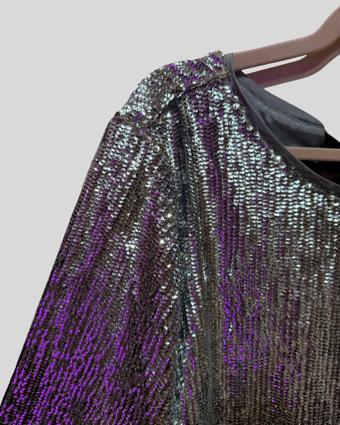 J. Crew Silver Sequin Tie Back Top (14)