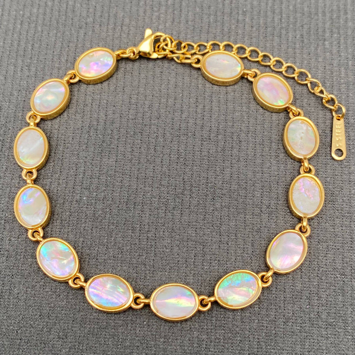 Geometric Shell 18K Gold Plated Stainless Steel Bracelet - FGS: C1