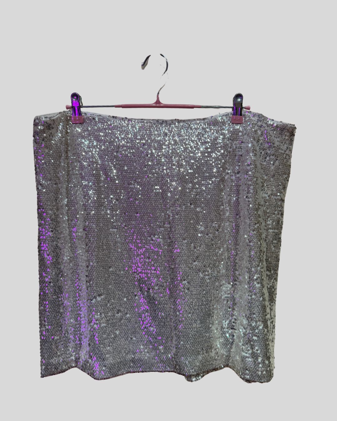 ELOQUII white sequin mini skirt (18)