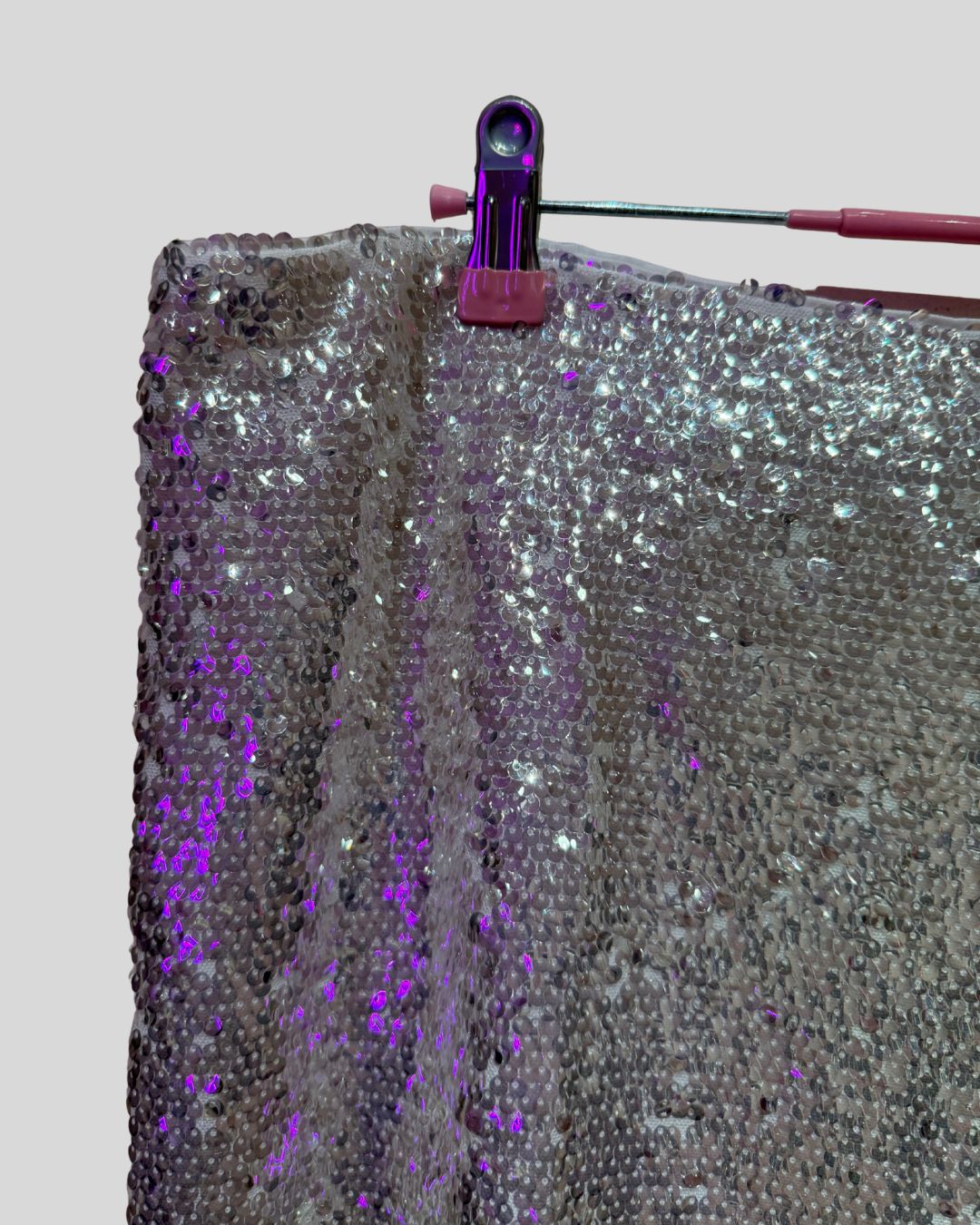 ELOQUII white sequin mini skirt (18)