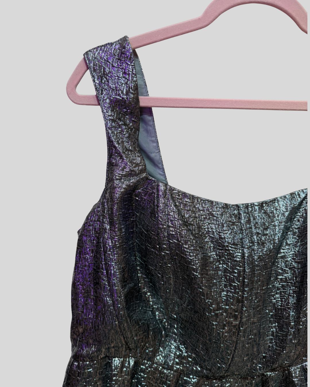 ELOQUII silver bustier dress (14)