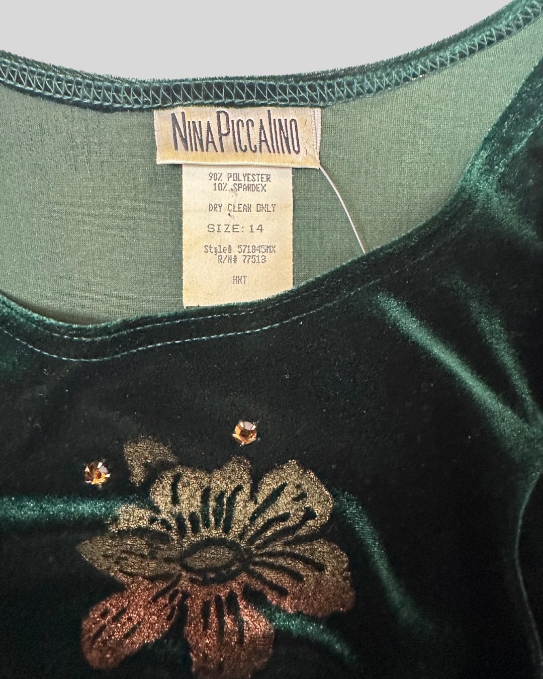 Vintage Nina Piccalino Velvet Dress (14)
