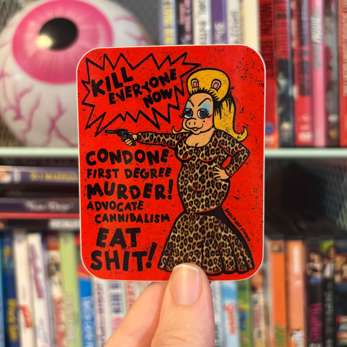 Divine Miss Swine Waterproof Sticker