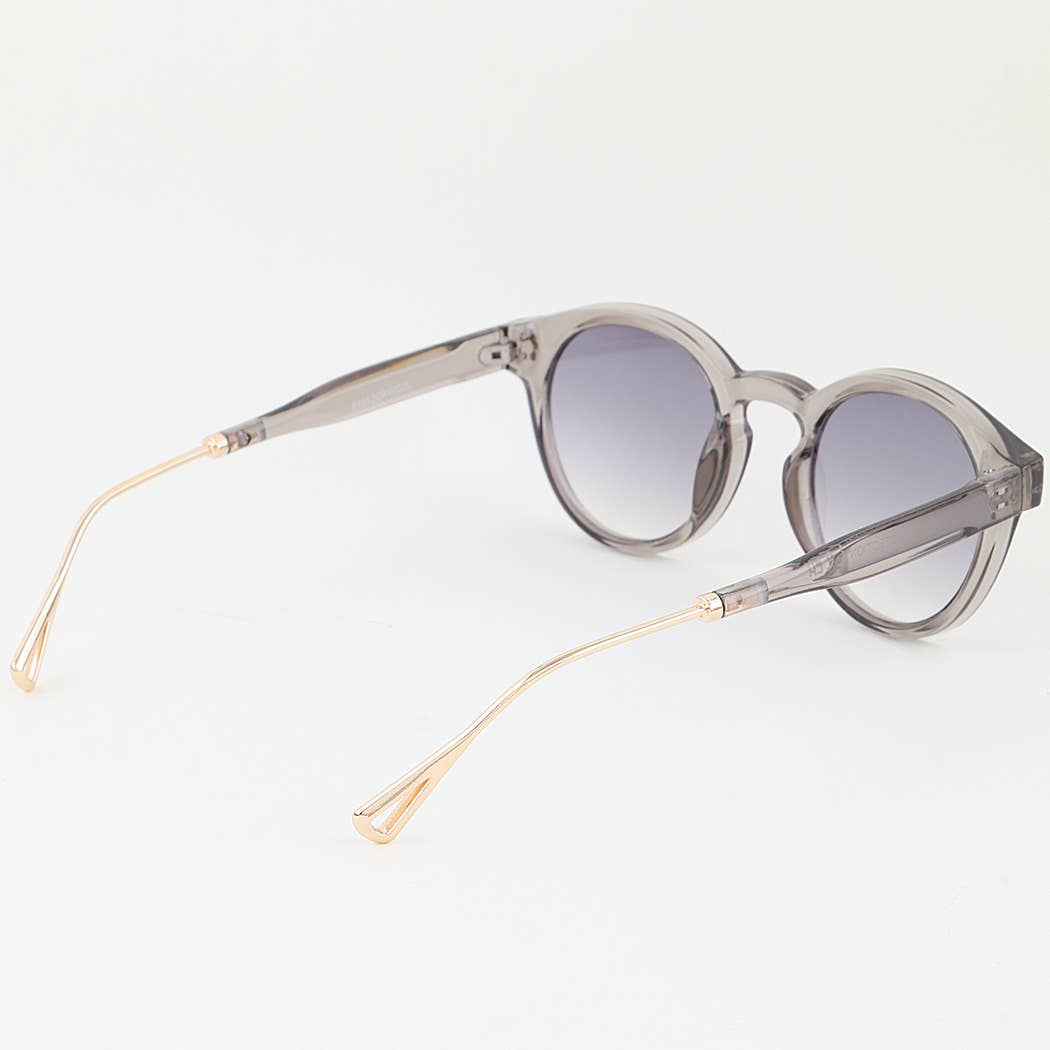 Double Bolted Pillar Round Sunglasses: MIX