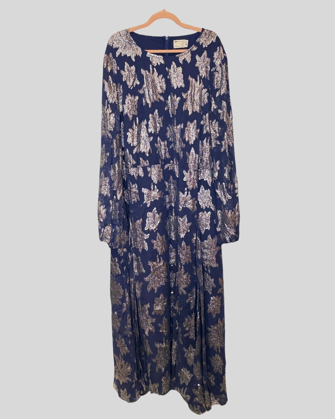 Asos blue silver maxi dress (24)