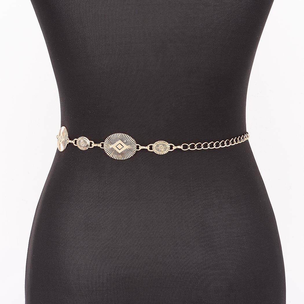 Vintage Metal Chain Plus Size Belt: GD