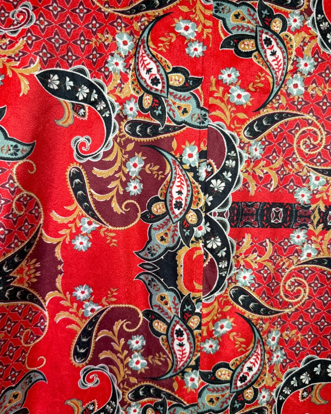 INC Red Printed Soft Coat with Sherpa Lining (fits 1X)