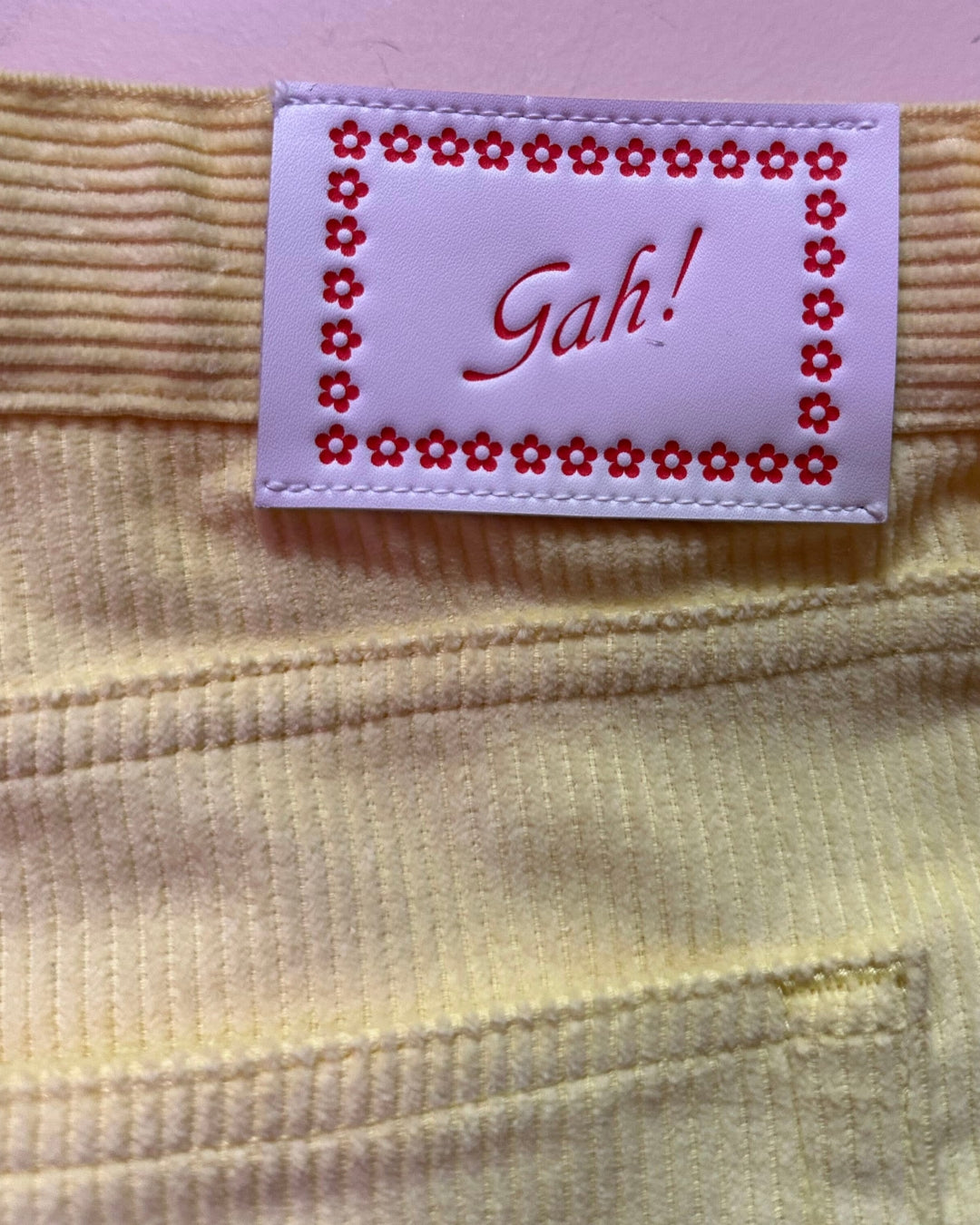 Lisa Says Gah Yellow Corduroy Mini Skirt (3XL Best Fit 2X)