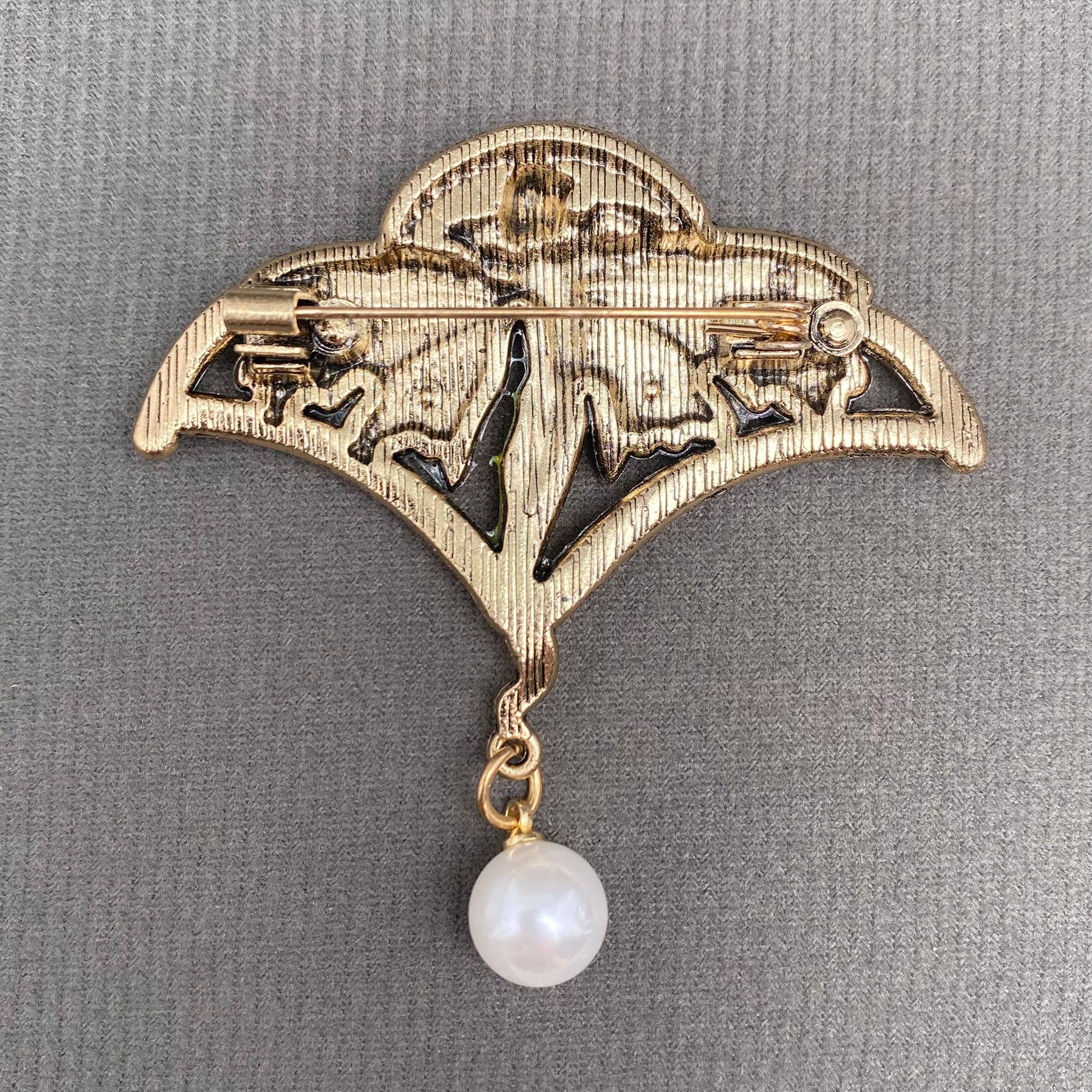 Rhinestones Inlaid Enamel Elf Brooch