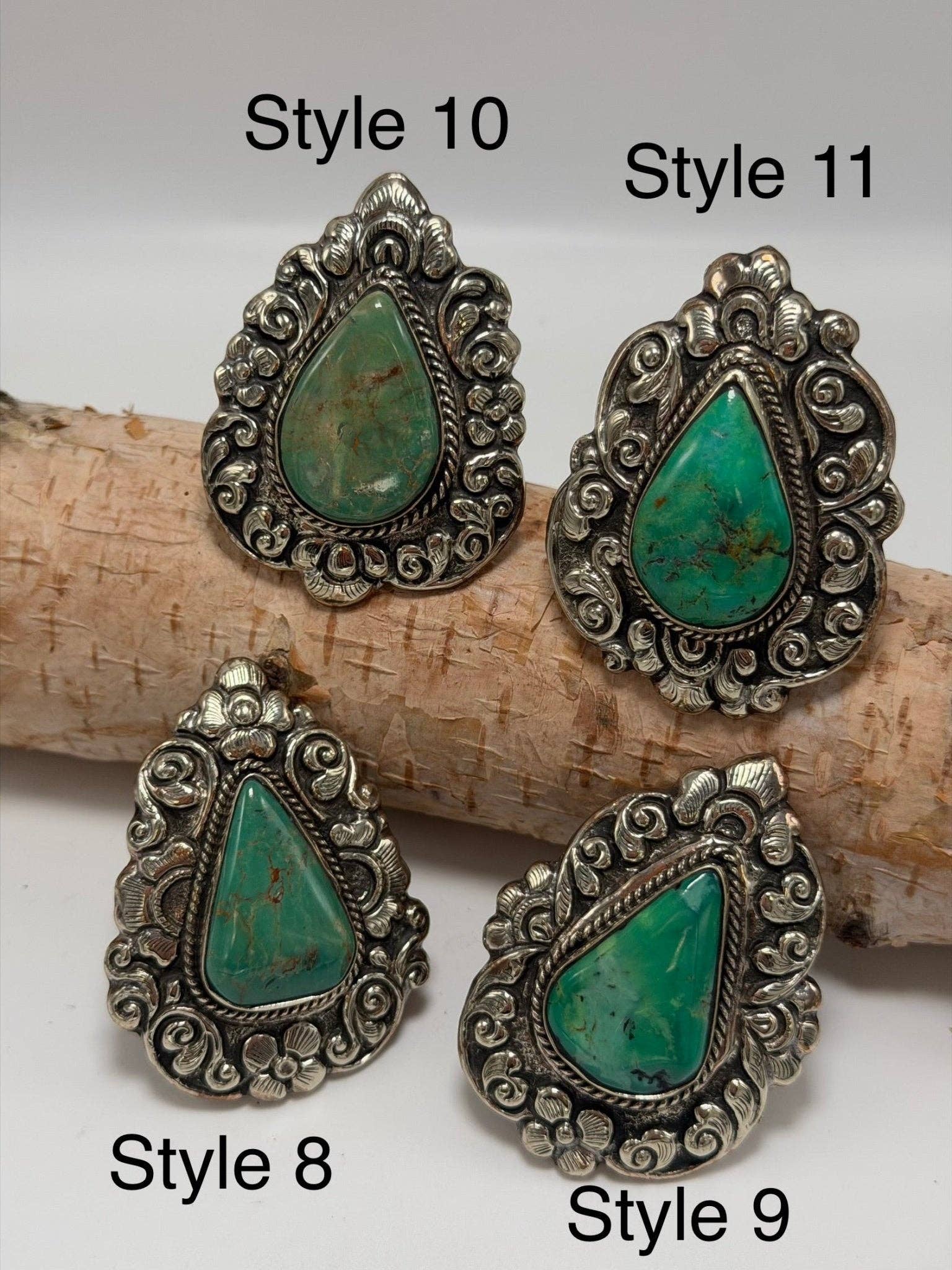 Blue Teardrop Chunky Statement Ring: 1