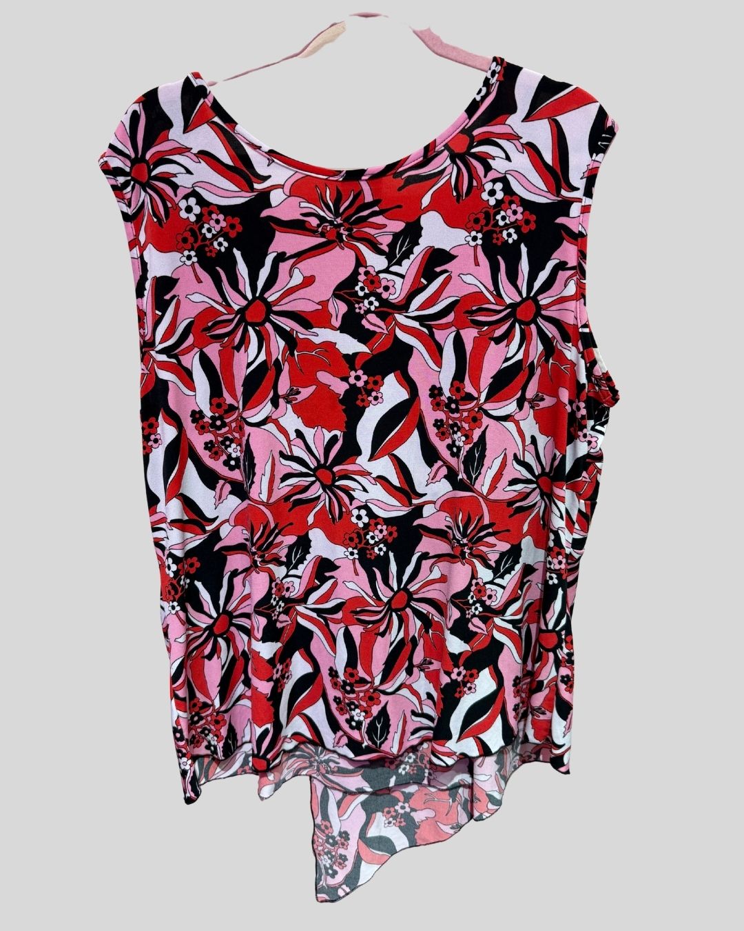 Vintage JTB Red Flower Power Tank (3X)