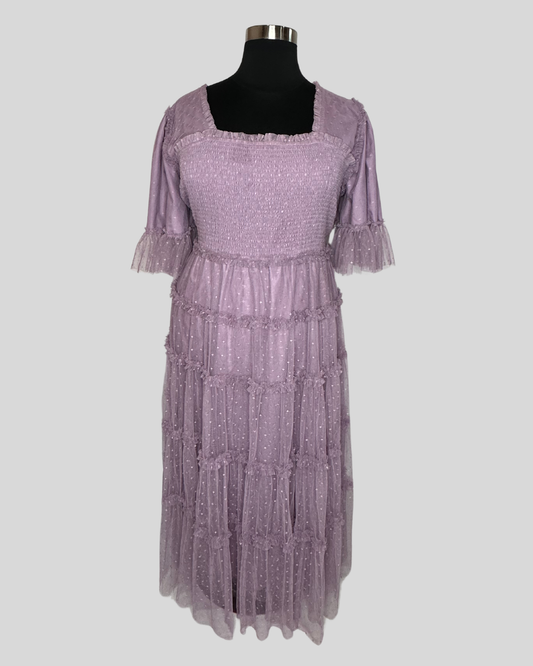 JessaKae Purple Tier Tulle Dress (5XL)