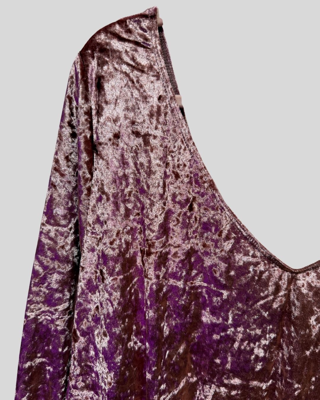 Peridot Pink Crushed Velvet Dress (4X)