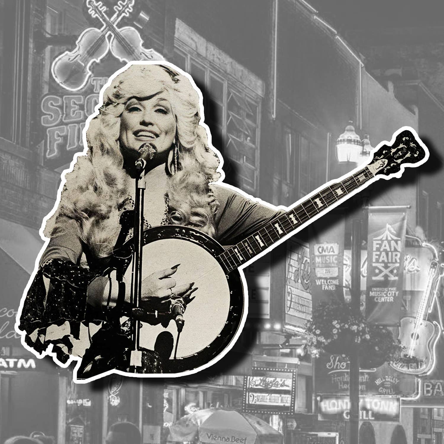Dolly Parton Die Cut Vinyl Sticker