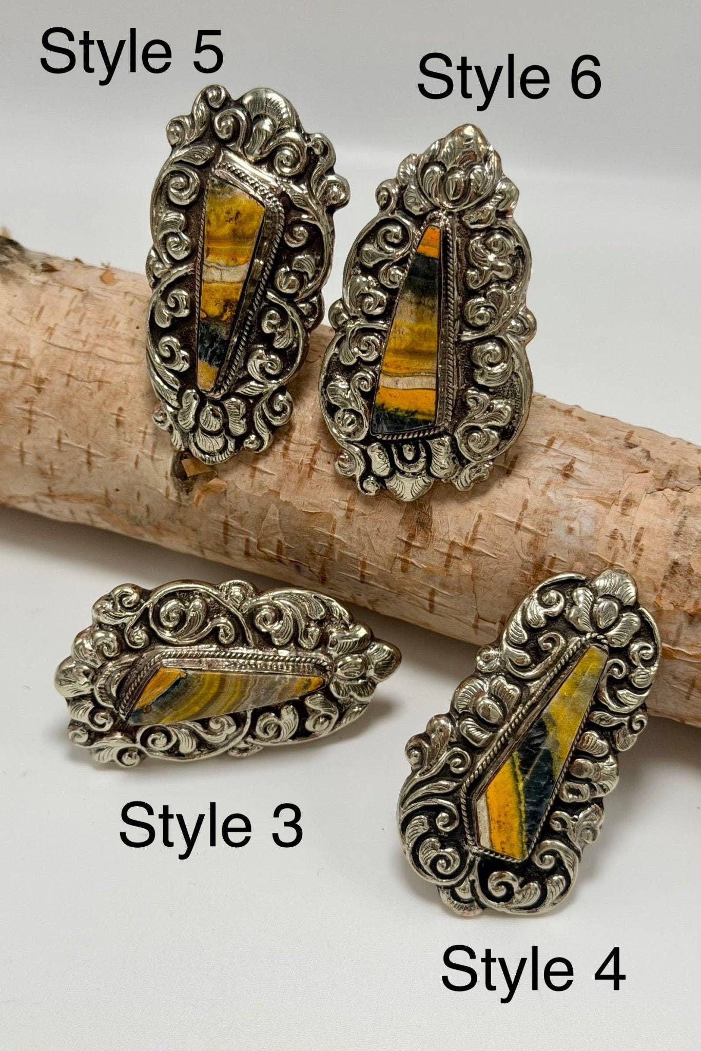 Epic Bumble Bee Jasper Statement Ring: 10