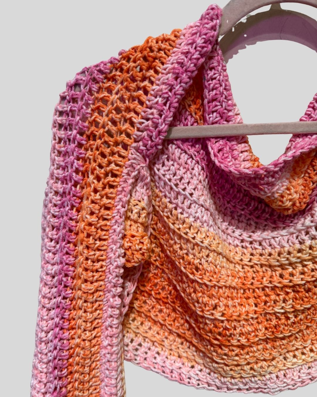 Arts & Crafts by Ms J Pink & Orange Crochet Bolero (up to 4x)