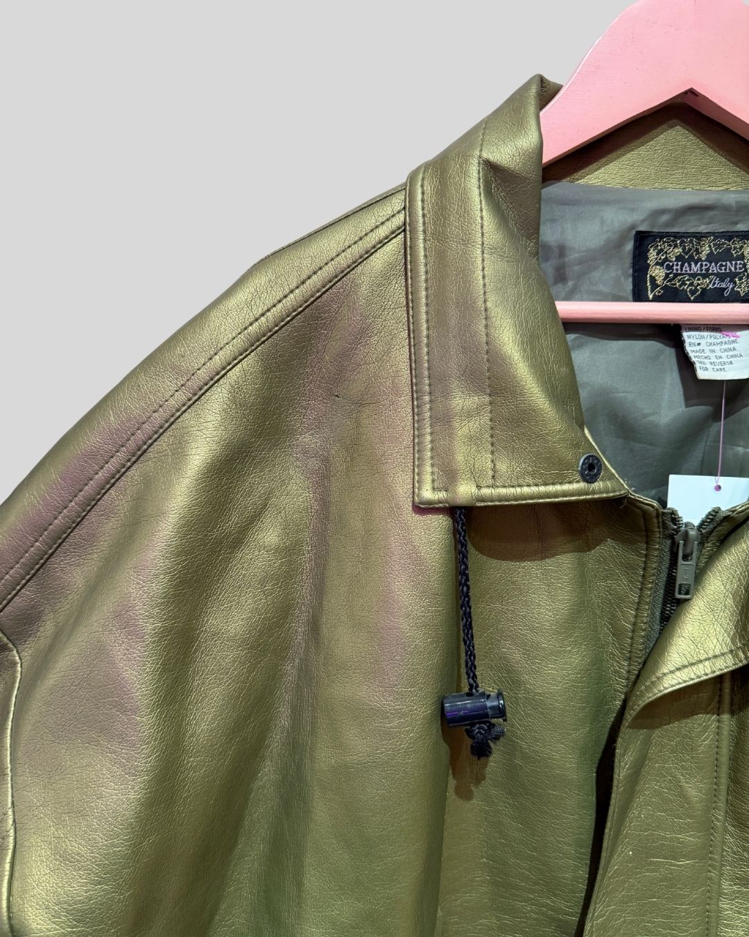 VINTAGE CHAMPAGNE ITALY gold jacket (1x)