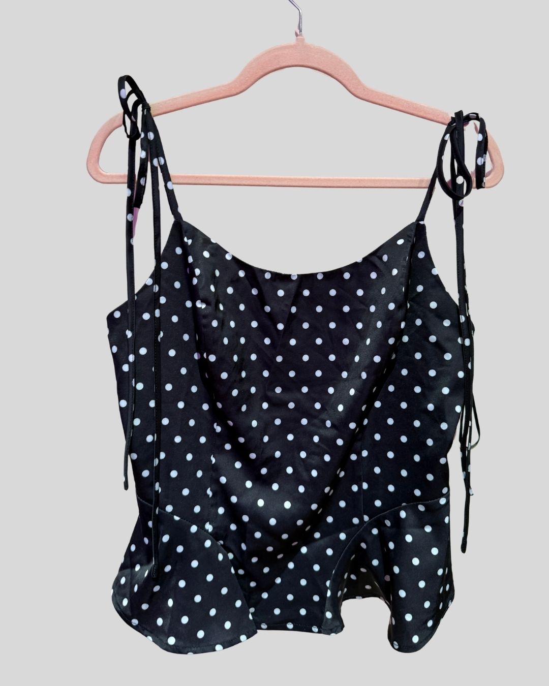 Fashion Nova New with Tags Black Polka Dot Tank (XL)