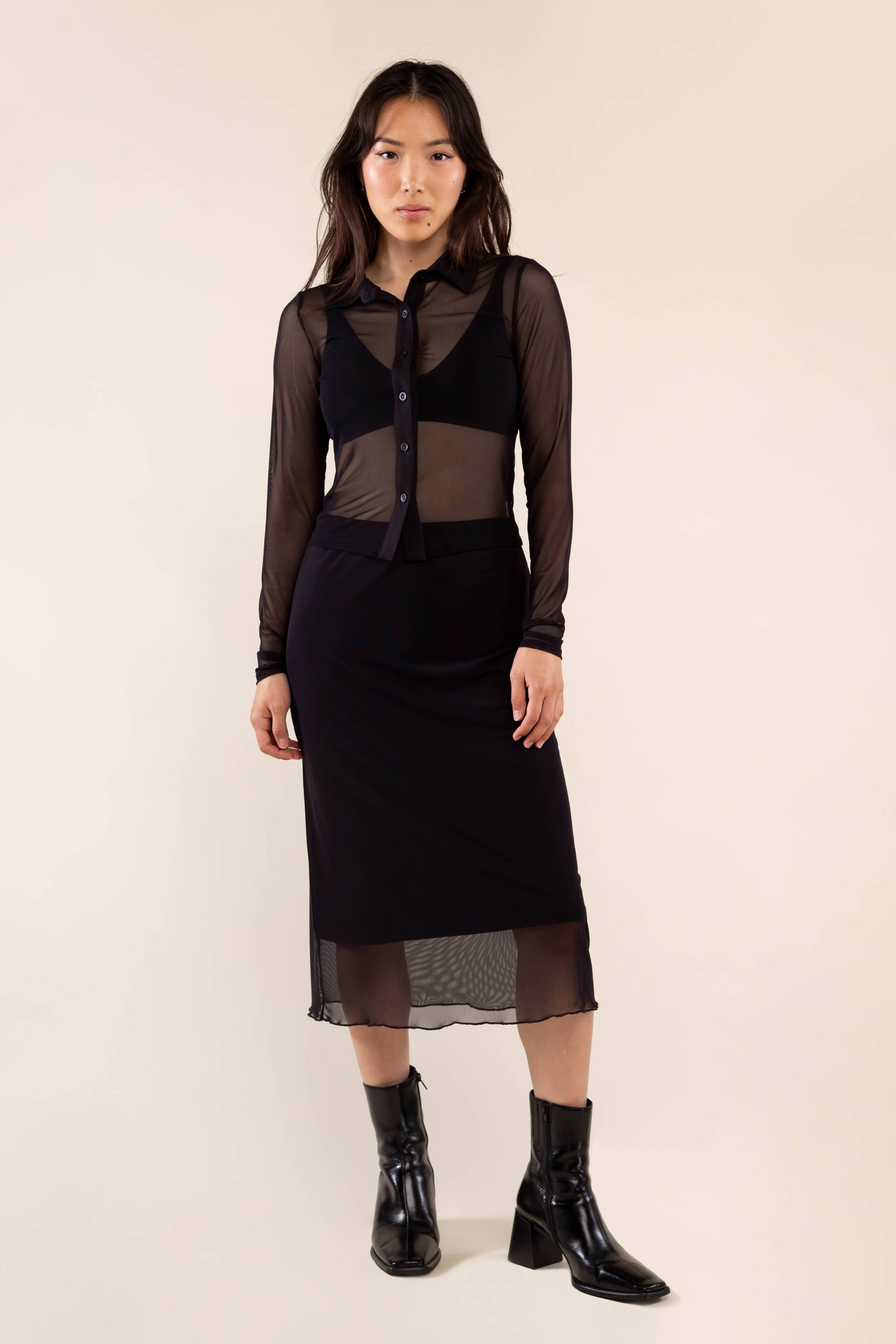 NLT Bess Mesh Skirt Black 3XL