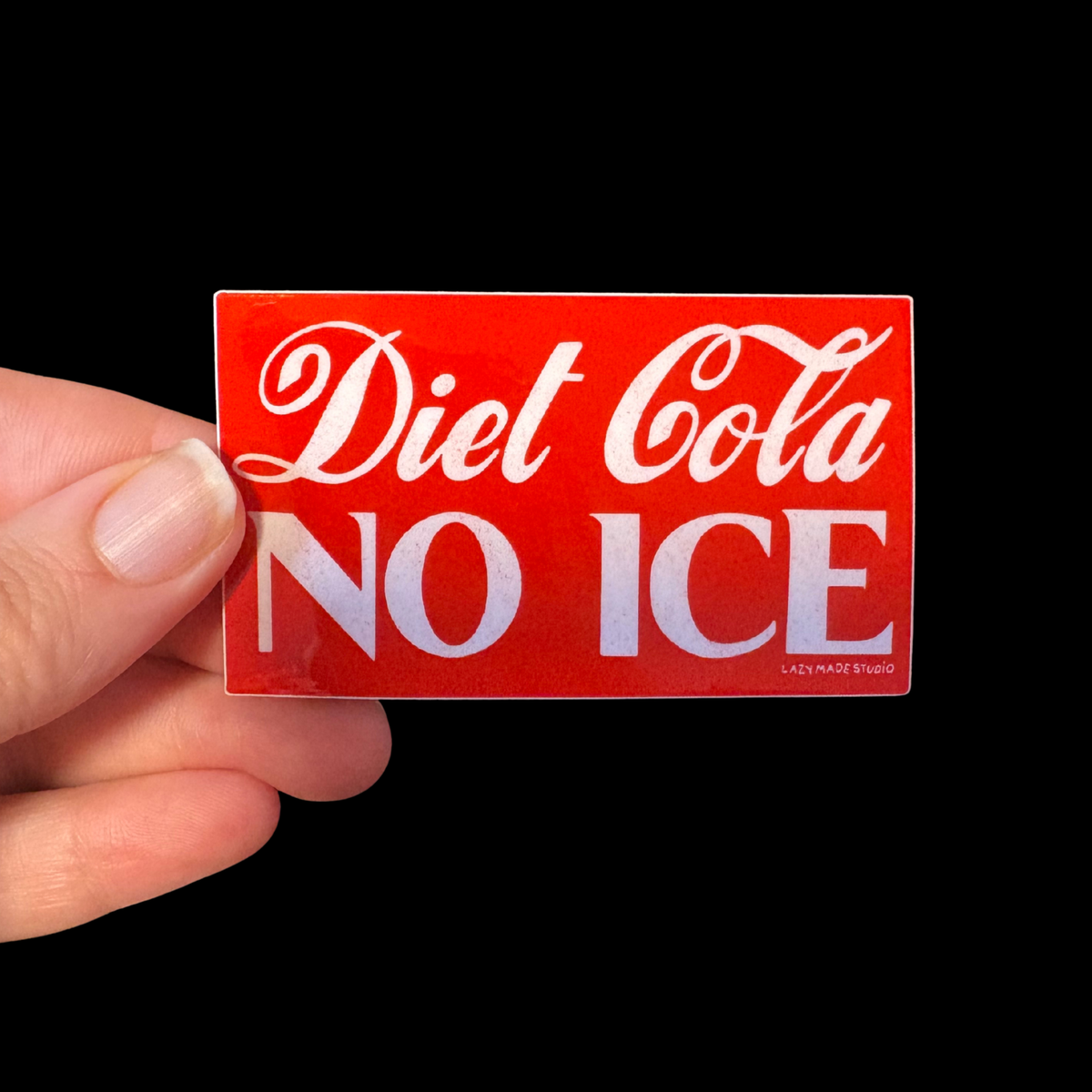 Diet Cola No ICE Waterproof Sticker  