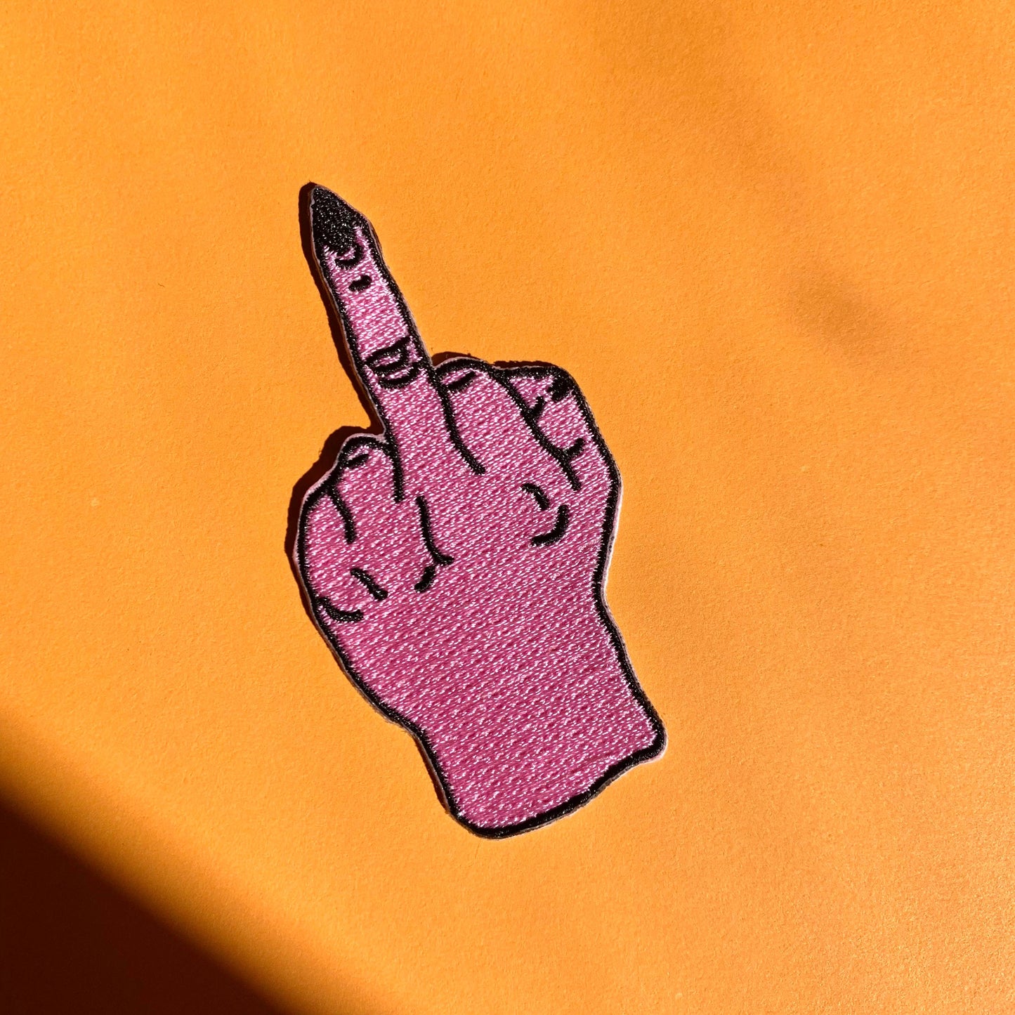 Peach Beast - Middle Finger Iron on Patch