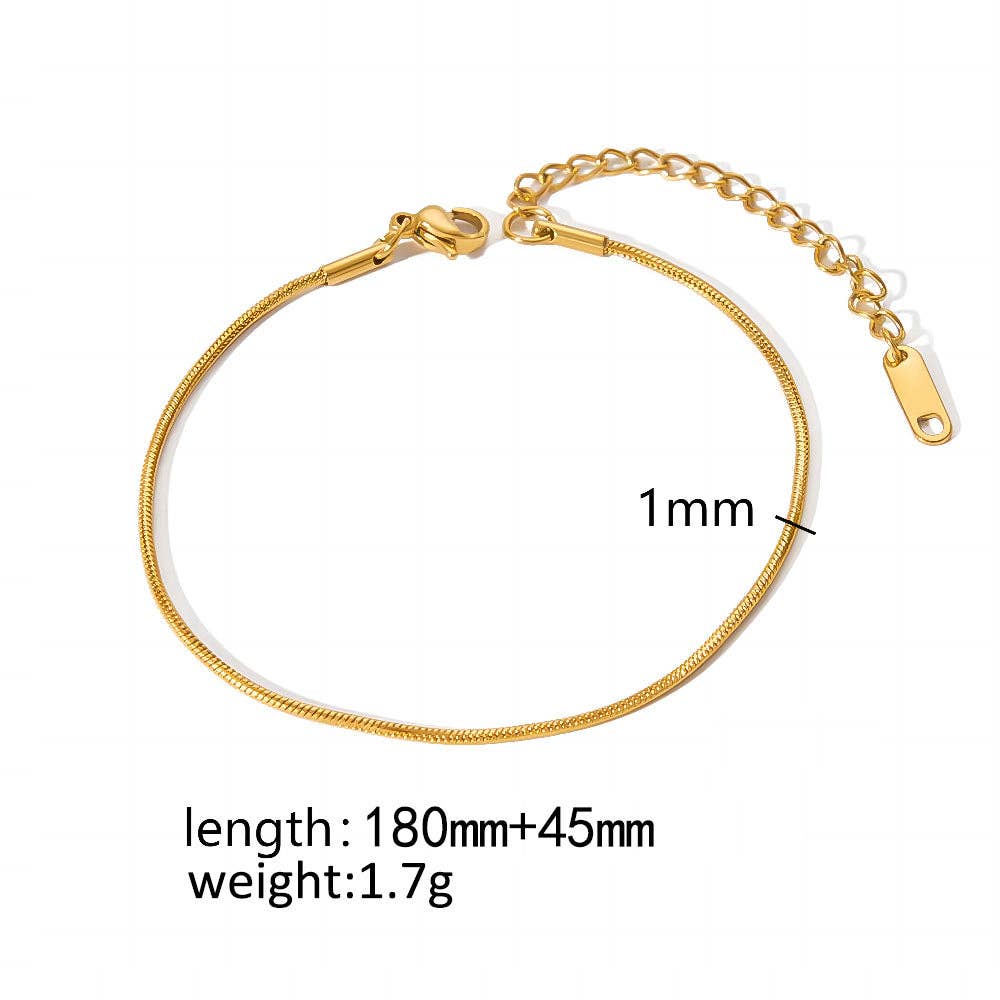 Multi Style 18K Golden SS bracelet Chain DIY Accessories-FGS: E