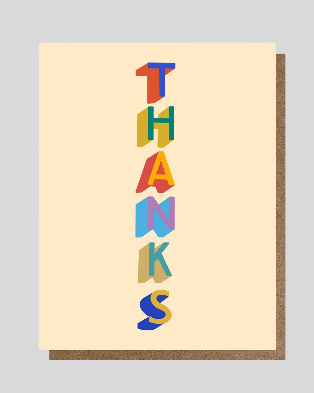Vertical Thanks Greeting Card
