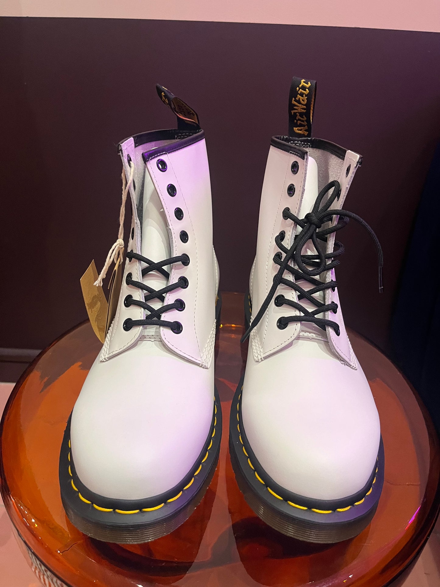 NIB White Dr. Martens Boots (11)