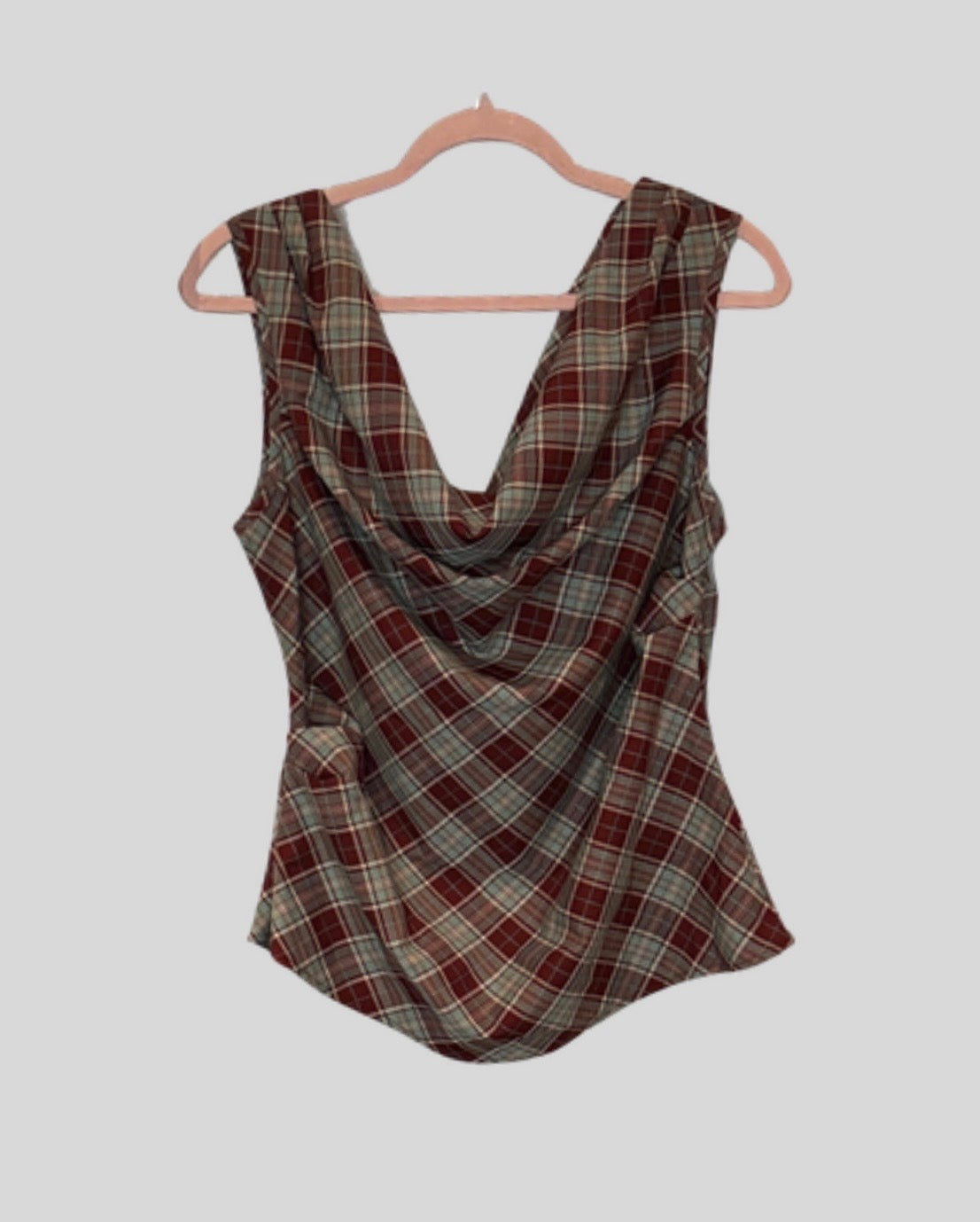 Shein stretch plaid top (XL)