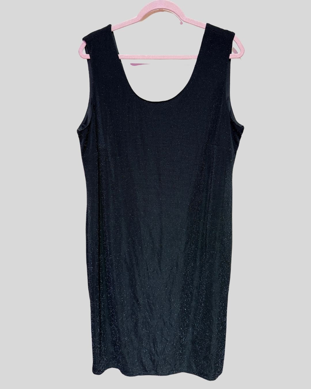 VINTAGE Onyx Nite Black Sparkle Dress (20)