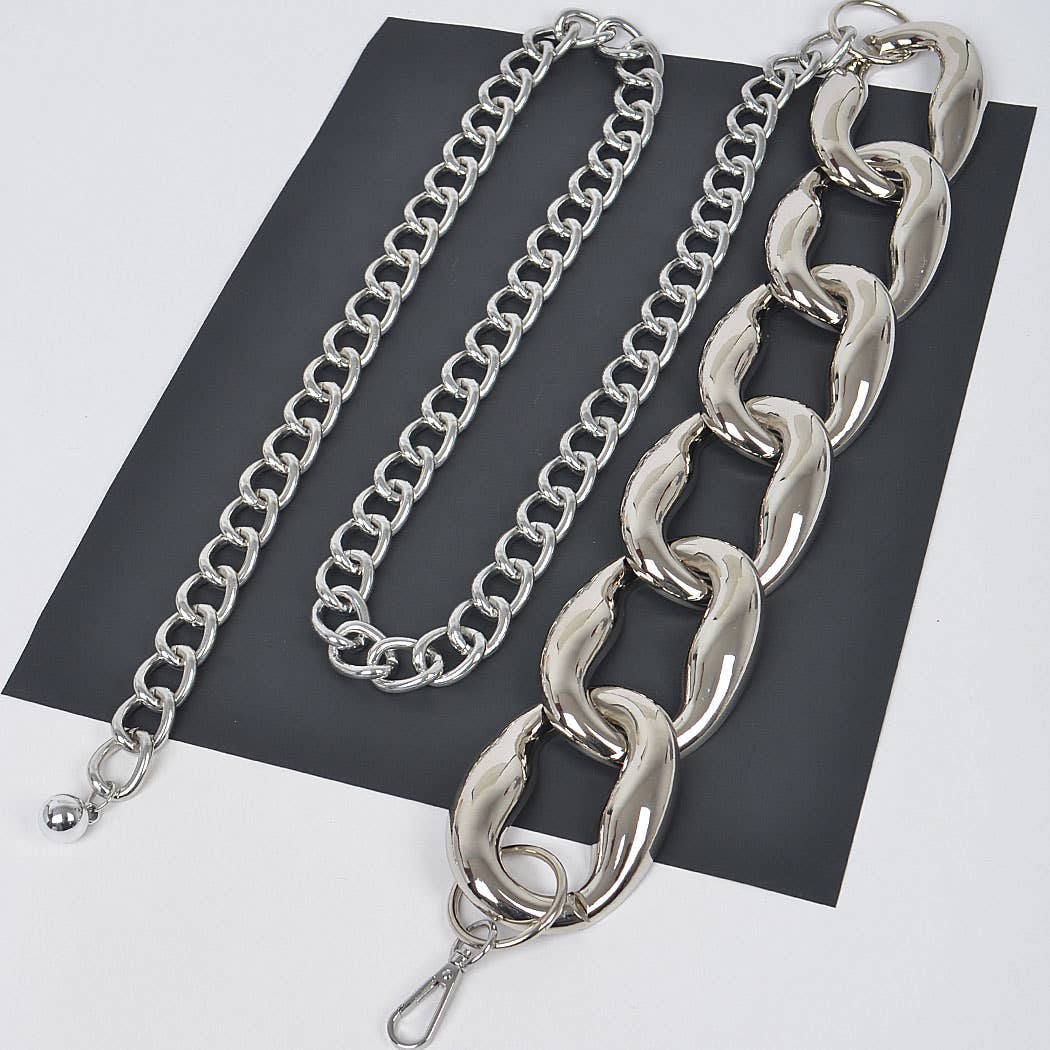 Extra Oversized Plus Size Link Chain Belt: Gold