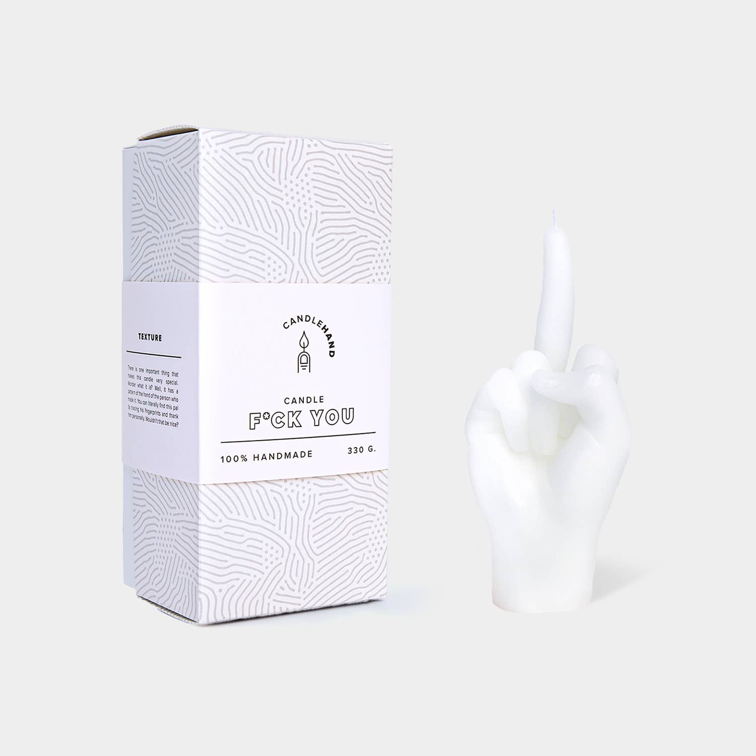 Original CandleHand F*ck You Candle - Lifesize & Full detail: Neon Orange
