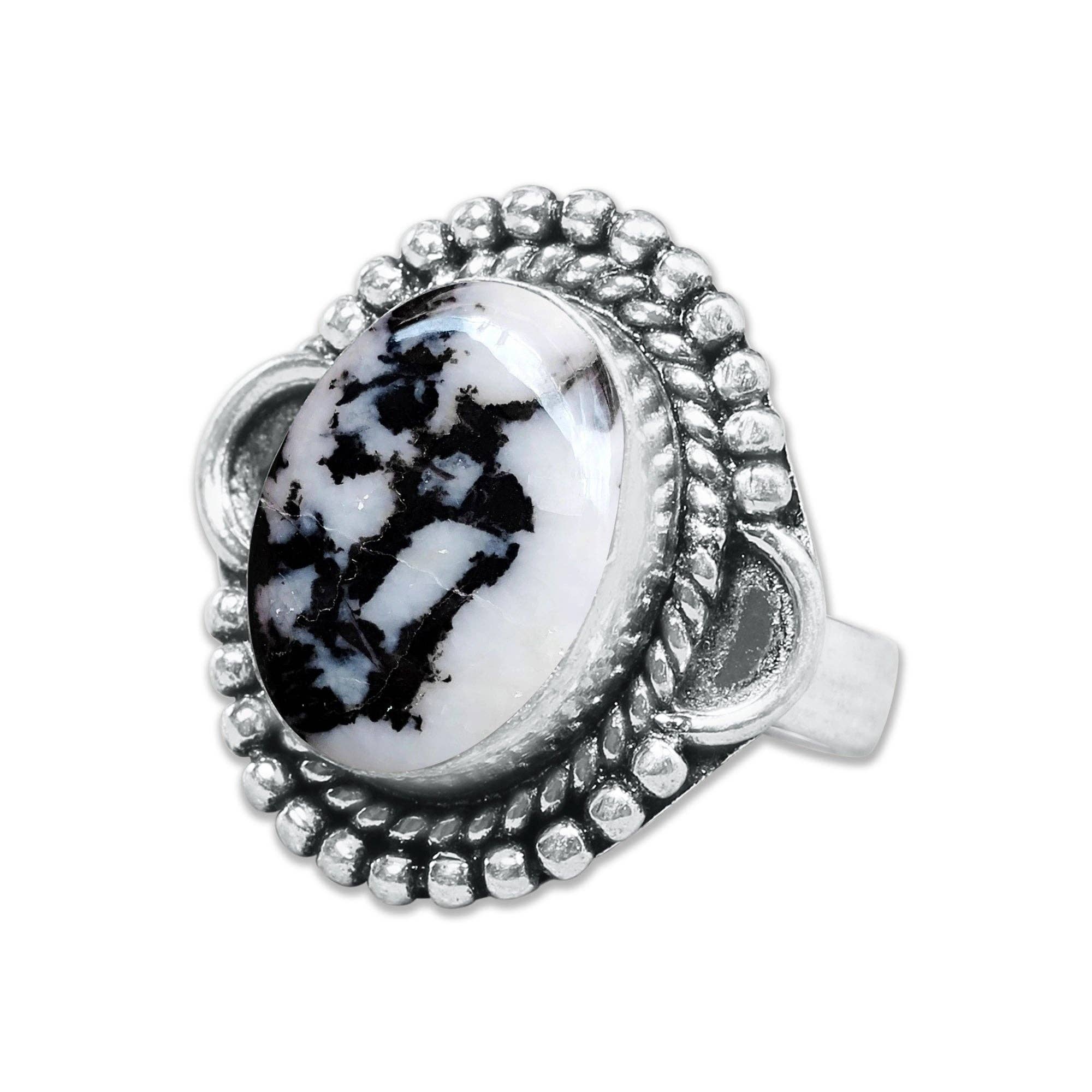 Buffalo Turquoise Rings – Handmade, Silver-Plated, Boho Style: 10 Rings