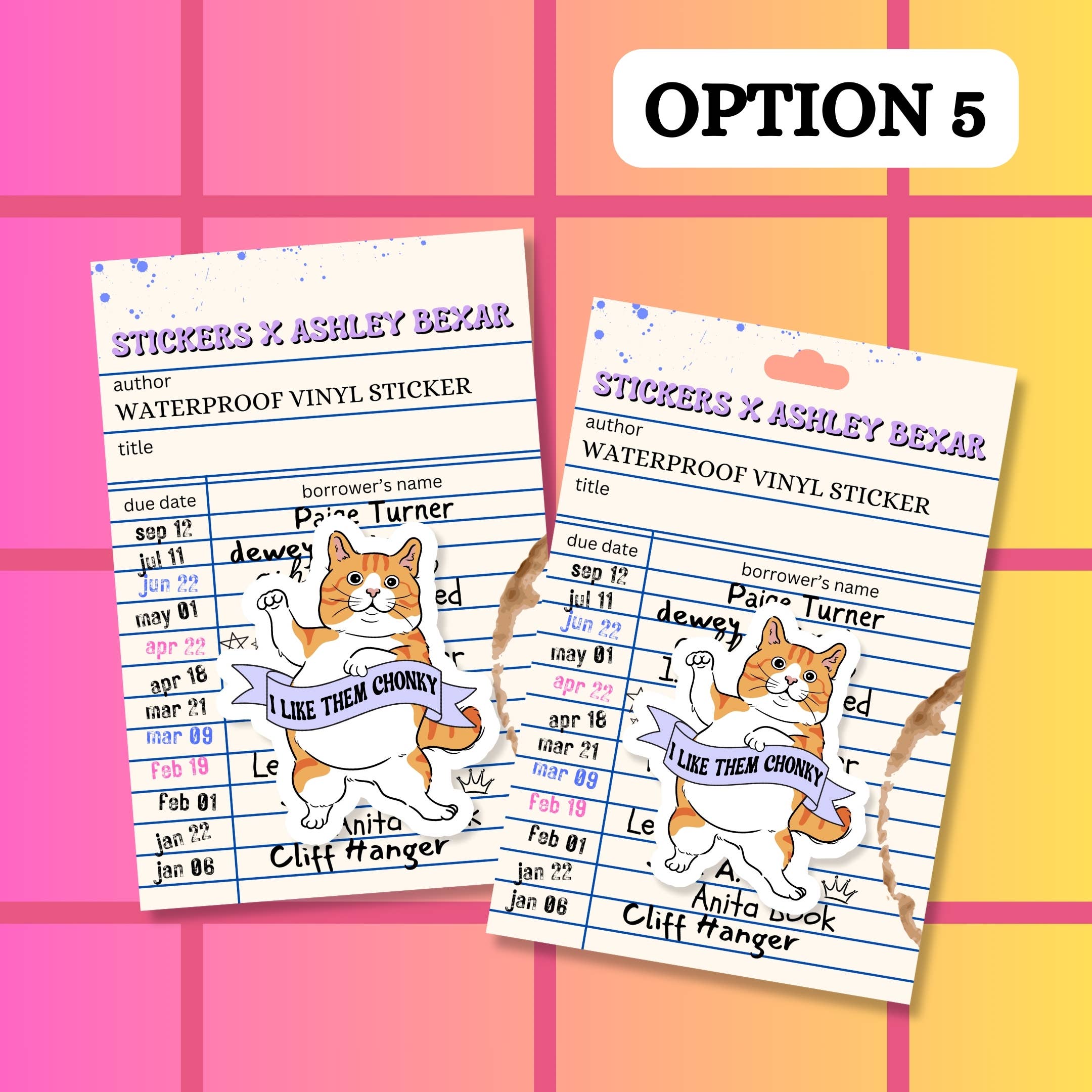 Orange Chonky Cat Sticker