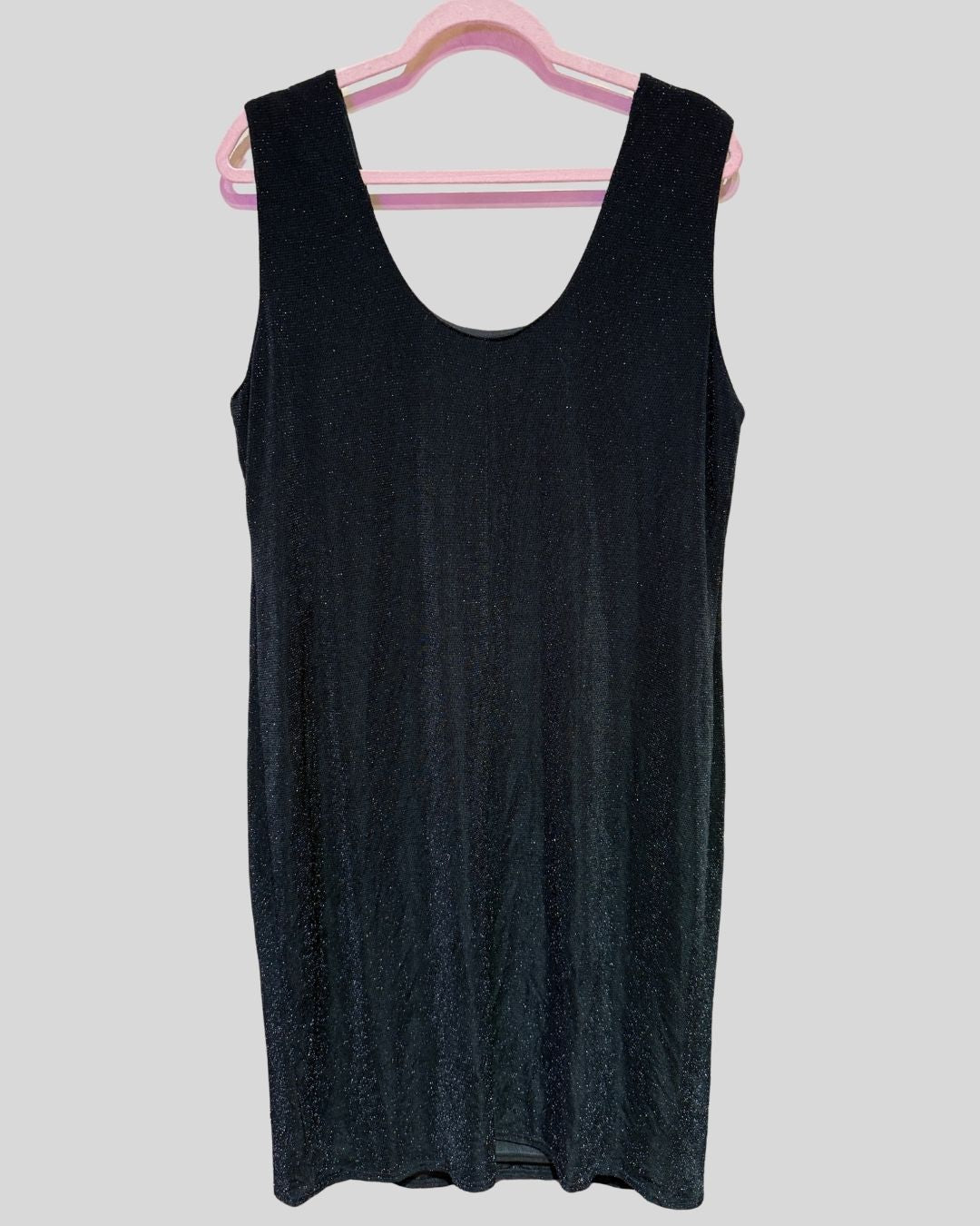 VINTAGE Onyx Nite Black Sparkle Dress (20)