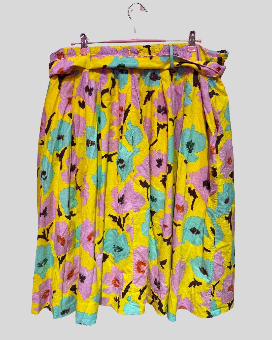 Rachel Antonoff yellow floral belted skirt (18)