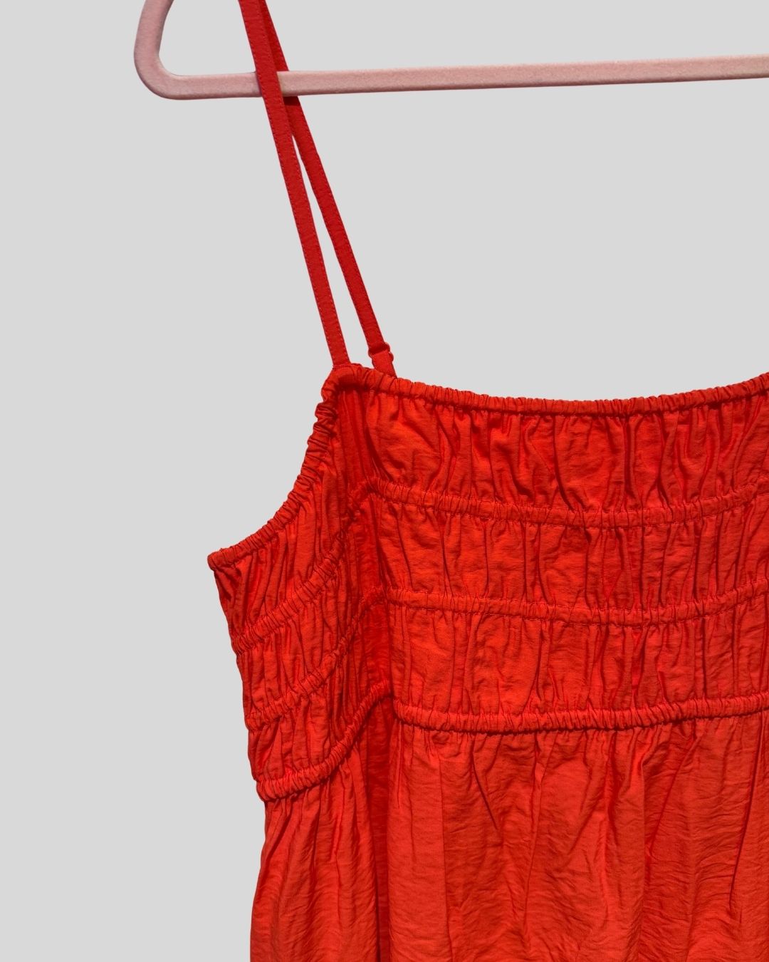 A New Day Orange Shirred Cami Dress (XXL)