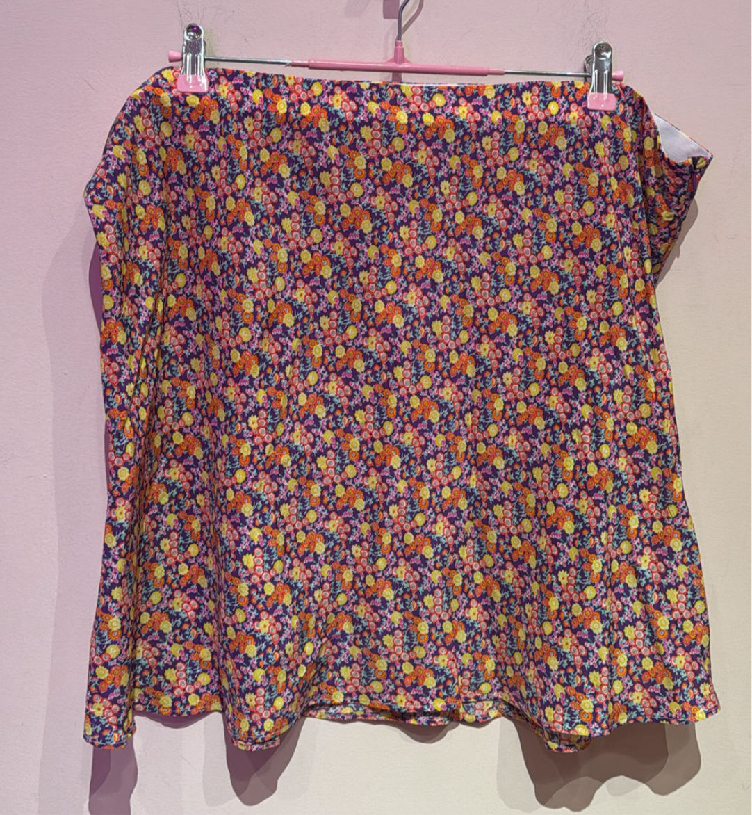 Wray Floral Silk Skirt (3x)