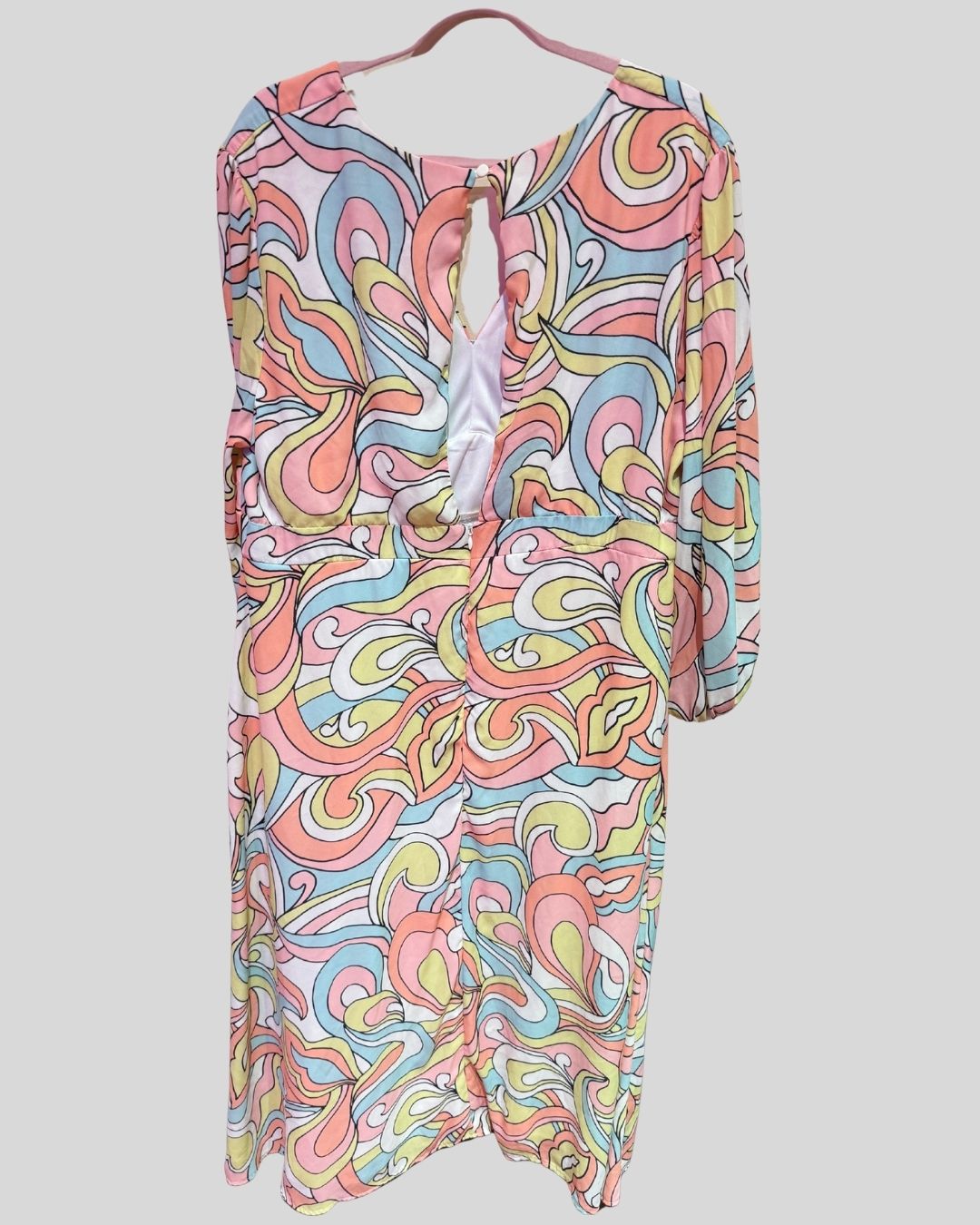 Twisted Wunder Pastel Swirly Print Dress (US20)