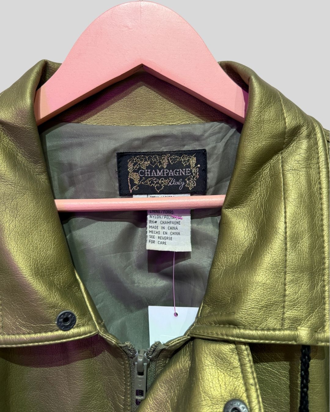 VINTAGE CHAMPAGNE ITALY gold jacket (1x)